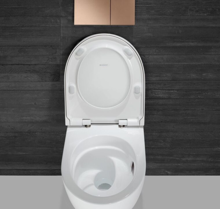 Les WC sans rebord de rinçage assurent un nettoyage plus facile et hygiénique.