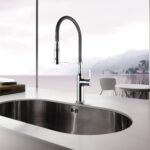 Mitigeur de cuisine KWC Sin HighFlex chromé avec flexible haut et design contemporain