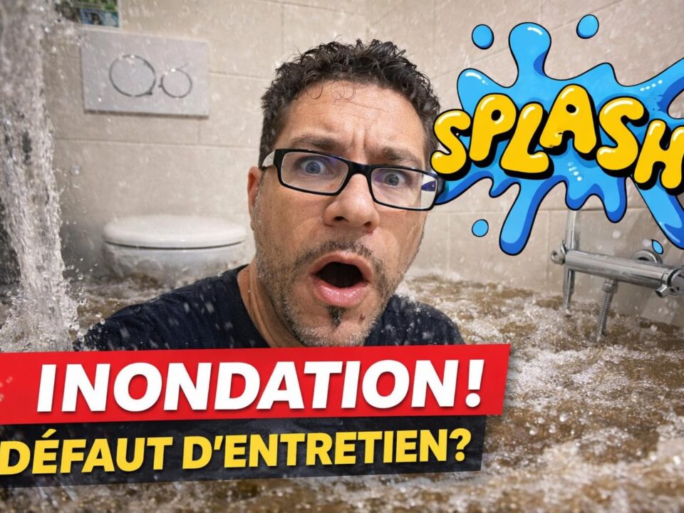 Inondation défaut d’entretien Genève : dégât d’eau dans une salle de bain causé par un manque d’entretien des installations sanitaires