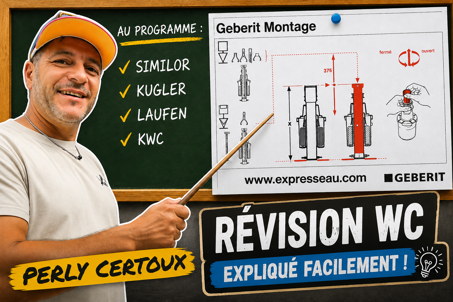 Plombier à Perly-Certoux pour révision WC, entretien sanitaire, réparation de chasse d’eau et robinetterie Similor, Kugler, Laufen et KWC par Express’EAU.